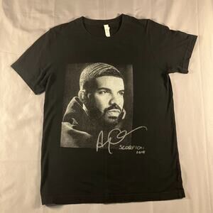 Drake Scorpion Tour 2018 T Shirt Men’s Medium Black Bella+Canvas Concert Rap